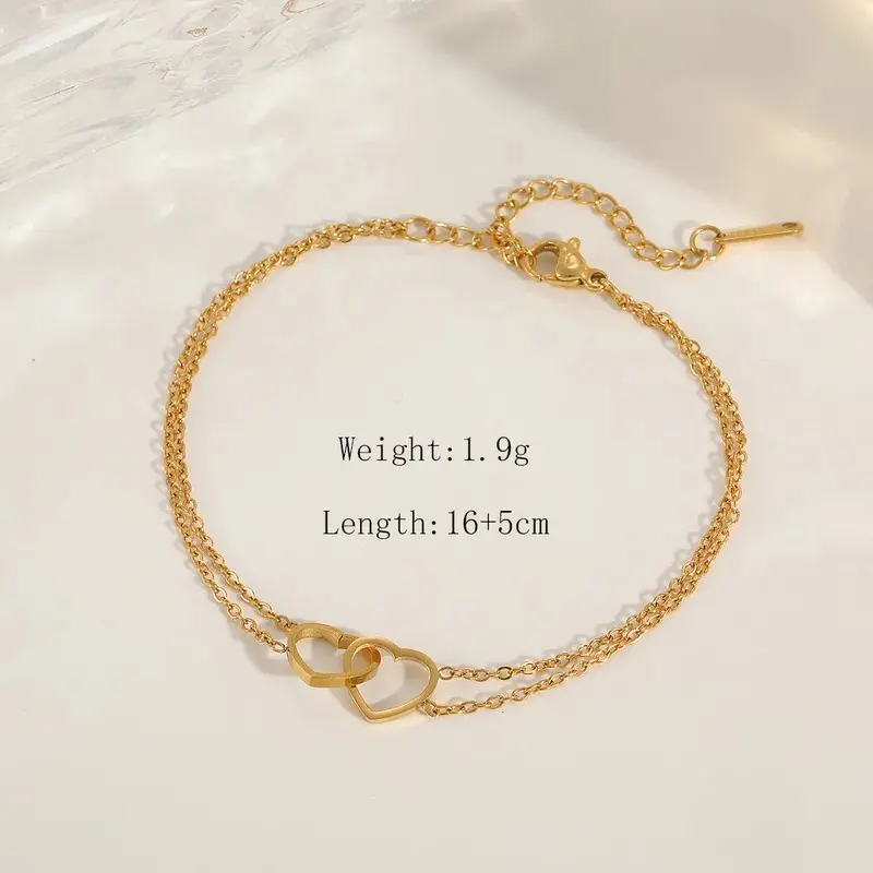 Double Heart Bracelet - FY0049